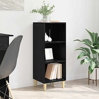 vidaXL Sideboard Svart ek 32,5 x 34,5 x 90 cm Konstruerat trä