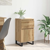 vidaXL Sideboard med låda artisan ek 35 x 40 x 70 cm Konstruerat trä