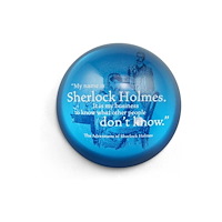 Half Moon Bay Paperweight Boxed (70mm) - Pulteney Press (Sherlock Holmes)