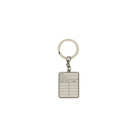 Half Moon Bay Keyring Metal - Pulteney Press (Library card)