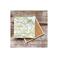The Sugar Shed OS Map Ceramic Single Coaster - North York Moors National Park