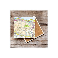 The Sugar Shed OS Map Ceramic Single Coaster - Exmoor National Park