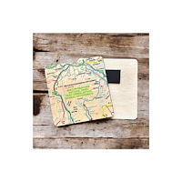 The Sugar Shed OS Map Wooden Square Magnet - Brecon Beacons National Park