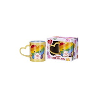 POSH PAWS INTERNATIONAL 11Oz Love Hearts Rainbow Heart Mug