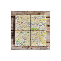 The Sugar Shed OS Map Ceramic Four Coaster Set - Yorkshire Dales National Park