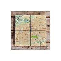 The Sugar Shed OS Map Ceramic Four Coaster Set - Cairngorms National Park