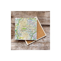 The Sugar Shed OS Map Ceramic Single Coaster - Dartmoor National Park