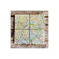 The Sugar Shed OS Map Ceramic Four Coaster Set - Loch Lomond and The Trossachs National Park