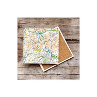 The Sugar Shed OS Map Ceramic Single Coaster - Lake District National Park