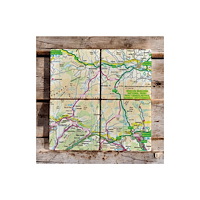 The Sugar Shed OS Map Ceramic Four Coaster Set - Brecon Beacons National Park