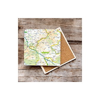 The Sugar Shed OS Map Ceramic Single Coaster - Northumberland National Park