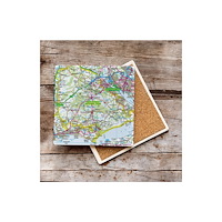 The Sugar Shed OS Map Ceramic Single Coaster - New Forest National Park
