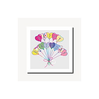 MARINA B LTD Pretty Lilly Heart Birthday Balloons