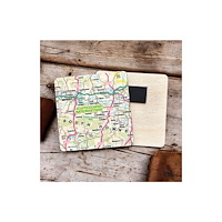 The Sugar Shed OS Map Wooden Square Magnet - South Downs National Park