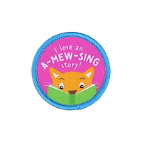 Pawprint Family I Love an A-mew-sing Story Sew On Patch