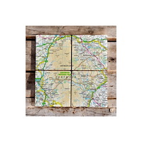 The Sugar Shed OS Map Ceramic Four Coaster Set - Dartmoor National Park