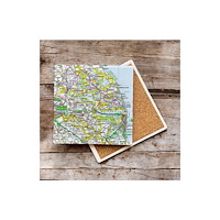 The Sugar Shed OS Map Ceramic Single Coaster - The Broads