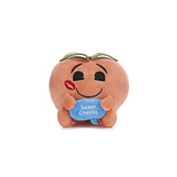 POSH PAWS INTERNATIONAL 7" Peach Emoji Plush Gift