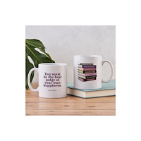 BOOKISHLY Jane Austen Bookstack With Quote Mug