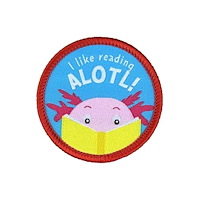 Pawprint Family I Like Reading Alotl Sew On Patch