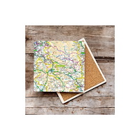 The Sugar Shed OS Map Ceramic Single Coaster - Peak District National Park