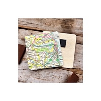 The Sugar Shed OS Map Wooden Square Magnet - The Broads
