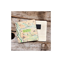 The Sugar Shed OS Map Wooden Square Magnet - Loch Lomond and The Trossachs National Park