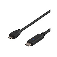 Deltaco DELTACO - USB typ C-kabel - mikro-USB typ B till 24 pin USB-C - 1 m