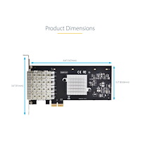 StarTech.com StarTech.com 4-Port GbE SFP Network Card, PCIe 2.0 x2, Intel I350-AM4 4x 1GbE Controller, 1000BASE Copper/Fiber Optic, Q...