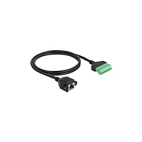 DeLOCK Delock nätverksadapterkabel - 1 m - svart/grön