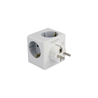 DeLOCK Delock strömadapter - 2 x 9-stifts USB typ A, USB-C, 3 st. CEE 7/3 effekt