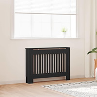 vidaXL Radiatorlock 2 pcs Svart 112 x 19 x 81.5 cm Konstruerat trä