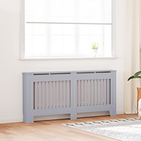 vidaXL Radiatorlock 2 pcs Grå 172 x 19 x 81.5 cm Konstruerat trä
