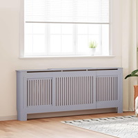 vidaXL Radiatorlock 2 pcs Grå (142-205) x 20.5 x 81.5 cm
