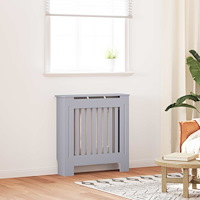 vidaXL Radiatorlock 2 pcs Grå 78 x 19 x 81.5 cm Konstruerat trä