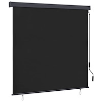 vidaXL Utomhus rullgardin Randig Justerbar Antracit 180 x 250 cm tyg