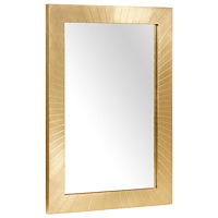 vidaXL Badrumsspegel Svart och Guld 50 x 2.5 x 70 cm massivt mangoträ