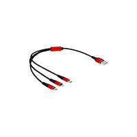 DeLOCK Delock 3 in 1 dedikerad laddningskabel - Lightning / USB - 30 cm