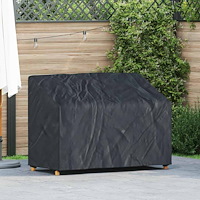 vidaXL Trädgårdsbänkskydd Svart 134 x 70 x 65 / 94 cm 420D tyg