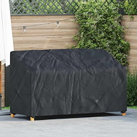 vidaXL Trädgårdsbänkskydd Svart 165 x 70 x 65 / 94 cm 420D tyg