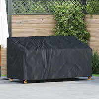 vidaXL Trädgårdsbänkskydd Svart 175 x 85 x 65 / 94 cm 420D tyg