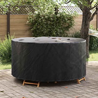 vidaXL Utemöbelsskydd Svart 182 x 182 x 71 cm 420D tyg