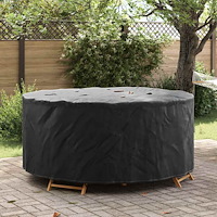 vidaXL Utemöbelsskydd Svart 200 x 200 x 71 cm 210D tyg