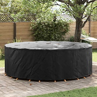 vidaXL Utemöbelsskydd Svart 279 x 279 x 85 cm 420D tyg
