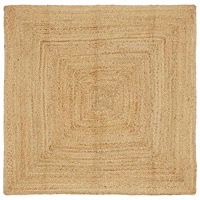 vidaXL Matta Beige 120 x 120 cm Jute