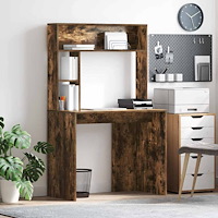vidaXL Skrivbord Rökfärgad ek 91 x 50 x 149 cm Konstruerat trä