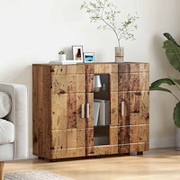vidaXL Sideboard Gammalt trä 55.5 x 29 x 100 cm Konstruerat trä