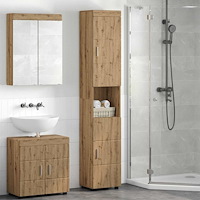 vidaXL Badrumsskåp TULUM artisan ek 37 x 31.5 x 203 cm Konstruerat trä