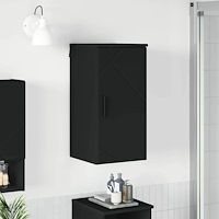 vidaXL Badrumsskåp med lagring Svart 30 x 31.5 x 61 cm Konstruerat trä
