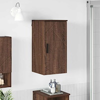vidaXL Badrumsskåp med dörr brun ek 30 x 31.5 x 61 cm Konstruerat trä